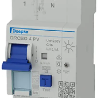 Disgiuntore differenziale Doepke DRCBO 2P 230V 0.1A C PV 16A 6kA 2.5UM 