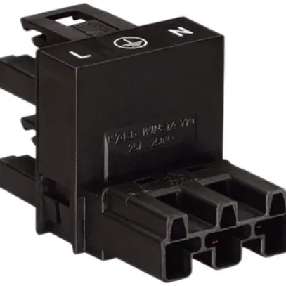 Distributore H WINSTA MIDI 770 3L 1 spina/2 prese, nero 