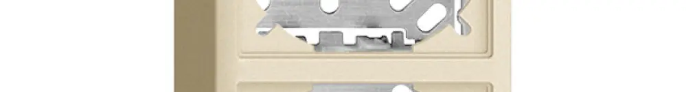 Cappa con piastra di base 54/39mm per combinazioneFX verticale/orizzontale crema 