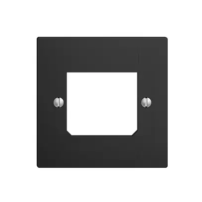 Placca frontale ITplus ADSL EDIZIOdue nero 3×RJ/1×T+T 