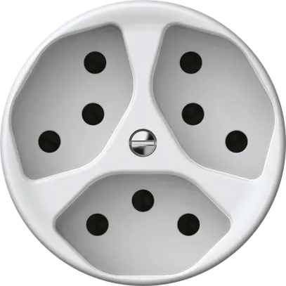 Presa origin 3×tipo 13 10A 230V 60×60mm bianco 
