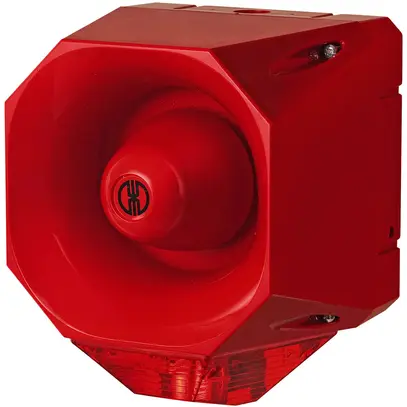 Sirena flash LED WERMA, 18…30VDC, 120dB, 42 tons, rosso 