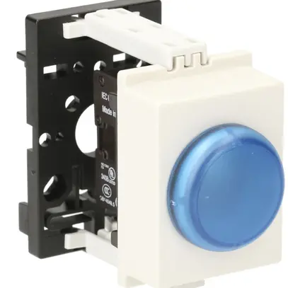 REG-Signallampe K&N, 24VAC/DC, 2TE, Kalotte blau 