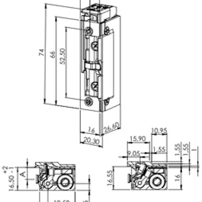 Apriporta per protezione antincendio BSW F3001-TK, 10…24VUC 