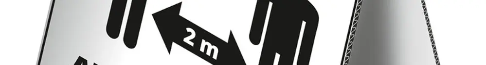 Pannello CIMCO "Abstand halten, Kontakt vermeiden" 300×500mm 
