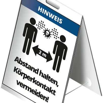 Pannello CIMCO "Abstand halten, Kontakt vermeiden" 300×500mm 