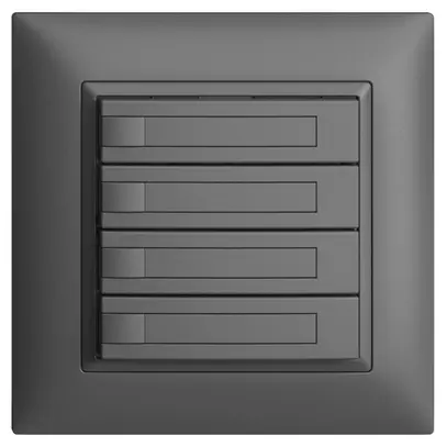 Pulsante KNX RGB INC EDUE FMI, 250mW, s.LED, c.carta, 4×pulsante, 1×tasto, grs 