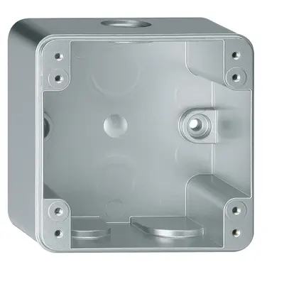 Intestazione AP Hager robusto 1×1 86×86mm alluminio 