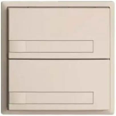 Pulsante KNX RGB EDUE, 250mW, s.LED, c.inserto carta, 2×pulsante, 1×tasto, crema 
