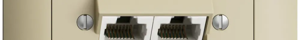 Presa INC 2×RJ45/u 4P sep.EDIZIOdue vanille, ITplus 