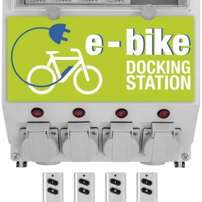 Stazione di carico Steffen per E-Bike e E-Scooter 4×T13 con RF 230V 1380W IP44 