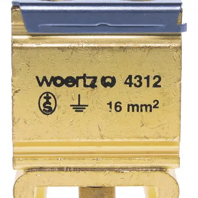 Morsetto di terra componibile Woertz 6…16mm² vite 2×1 profilo speciale 