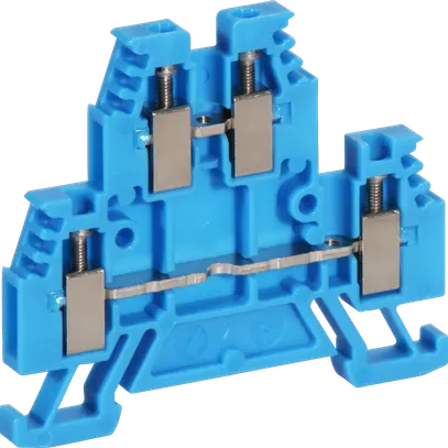 Morsetto di passaggio componibile WZ 0.5…2.5mm² 24A 500V vite 2×2 DIN 35mm bl 