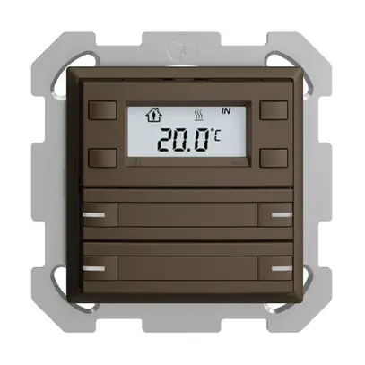 Pulsante RTH INC KNX 4×EDIZIOdue FM coffee, con carta+LED RGB 