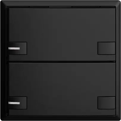 Poussoir ENC KNX 2× EDIZIOdue colore noir RGB avec LED 
