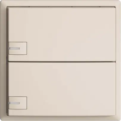 Pulsante univ. INC 2×1t mors. innest. EDIZIOdue crema, con LED 