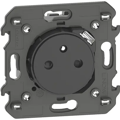Prise Living Now FR avec USB-C intégré 2 modules noir 