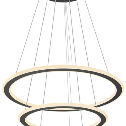 Lamp.sospesa LED SLV ONE FLAT triple 58W 3500lm 927/930 DALI diretto Ø800 nero 