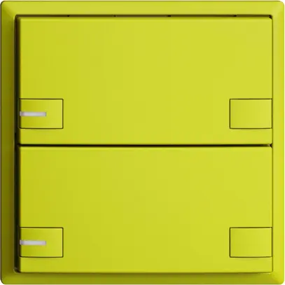 Poussoir ENC KNX 2× EDIZIOdue colore lemon RGB avec LED 