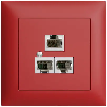 Boîte ENC 3×RJ45/s 4P sép.EDIZIOdue berry R&M swissline 
