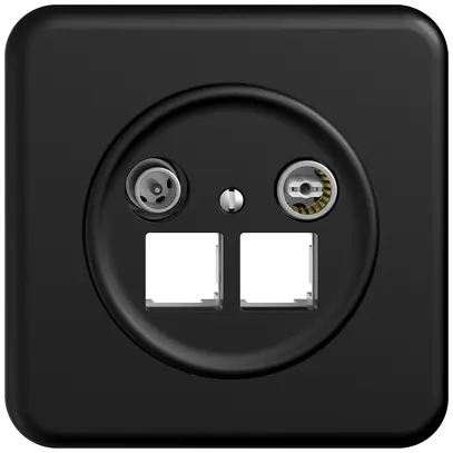 Presa multimedia INC TV-R STANDARDdue SNAPFIX® EASYNET p.2×RJ45 S-One 4dB ne 