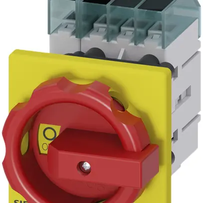 Sezionatore di carico Siemens SENTRON 3LD3 frontale 63A 3LN 66×66mm ro/gi 