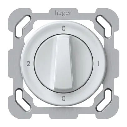 Interruttore rotativo INC origin commutatore 2/1L 16A 250V 0-1-0-2 77×77mm bi 