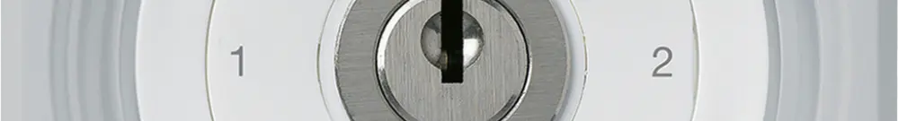 UP-Schlüsselschalter robusto IP55 mit Klappdeckel S2/1P grau für Kombination 