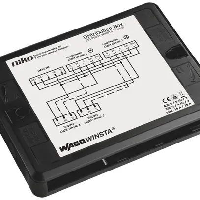 Box di distribuzione WAGO WINSTA 2 circuiti elettrici, per P47/P48 DALI 2 