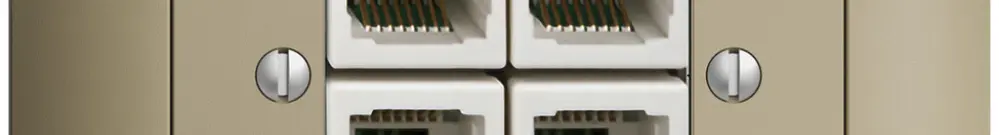 Prise ENC 4×RJ45/u 4P sép.EDIZIOdue sand ITplus 