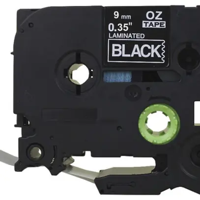 Cassetta nastro compatibile con OZE-32, 9mm×8m, nero/bianco 