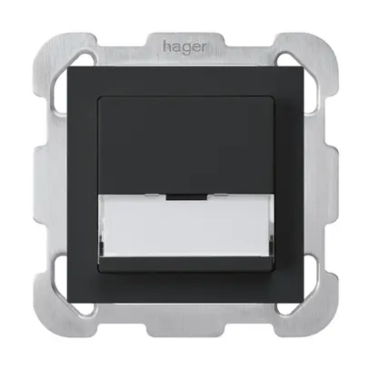 Poussoir de sonnerie ENC avec porte-étiquette A/1L kallysto noir plaque fixation 