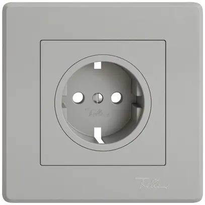 Kit de recouvrement EDIZIO.liv pour SCHUKO 96×96mm gris clair 