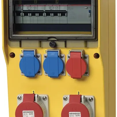Stromverteiler EverGum 63A 1×FI 3×LS 2×T23 1×T25 2×CEE16/5L 