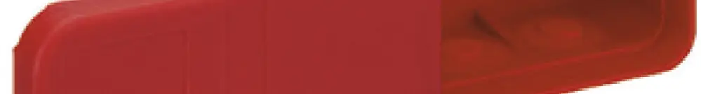 Boîte dérivation AP i 12 vide 85×85×37mm, rouge RAL 3020 