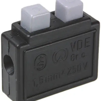 Morsetto a molla Woertz 0.75…1.5mm² 10A 250V raccordo a molla 2×1 nero 