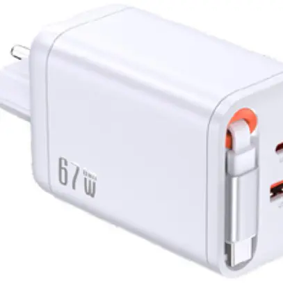 Prise de charge USB M. Schönenberger 1×USB-A 1×USB-C 3000mA 3…20V blanc 