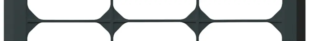 Cadre de recouvrement ENC kallysto.line 4×3 noir vertical 272×212mm 