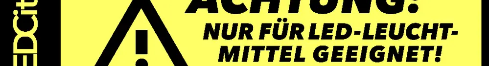 Warnaufkleber "umverdrahtete Leuchte" Gemäss ESTI-Richtlinie 