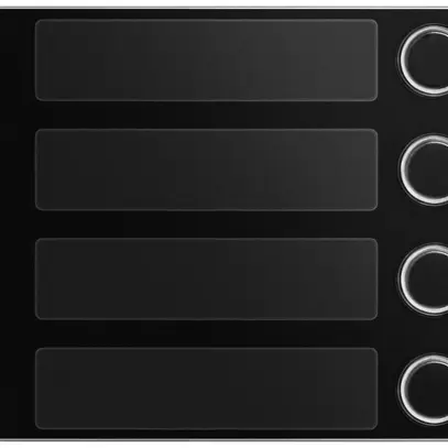 Placca frontale per modulo tasti di chiamata Urmet Alpha, 4×pulsante, IP55, nero 