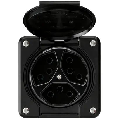 Presa INC robusto 3×tipo 13 nero per combinazione 