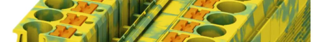 Morsetto di protez.0.5…10mm² con.Push-in verde/giallo PT 6-PE 