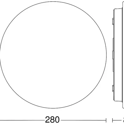 Plafoniera/Applique LED Steinel RS PRO P1 flat HF Ø272mm 9.5W 960lm 830 IP54 