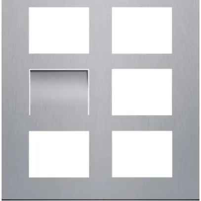 Telaio di copertura video ABB-Welcome, per 2/3 (6 moduli), ac-pr spazzolato 