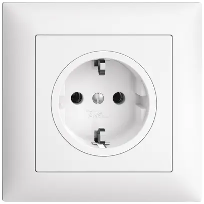 Presa INC Feller EDIZIOdue Schuko 16A 230V 88×88mm bianco 