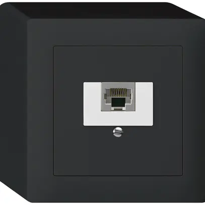 Boîte AP kallysto 1×RJ45s noir 