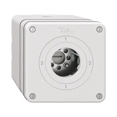 Interrupteur rotatif NAPU NEVO, 3/1L, sans cylindre, KS, 2-1-2-1, blanc 