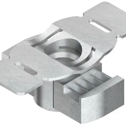 Dado scorrevole dentato Niedax, filettatura M8 p.SW 18mm, acciaio zincato 