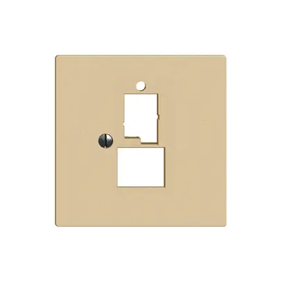 Placca frontale 1×T+T,1×RJ45 EDIZIOdue sand R&M swissline 