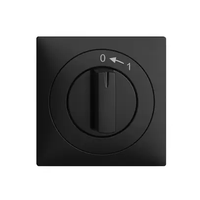Kit frontal EDIZIOdue 0<-1 60×60mm noir pour interrupteur rotatif 
